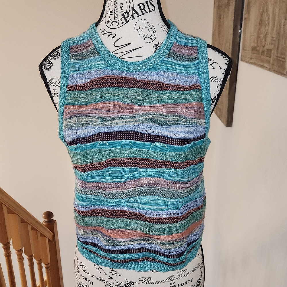 SOLD Ulla Johnson Green Woven Tank SZ M